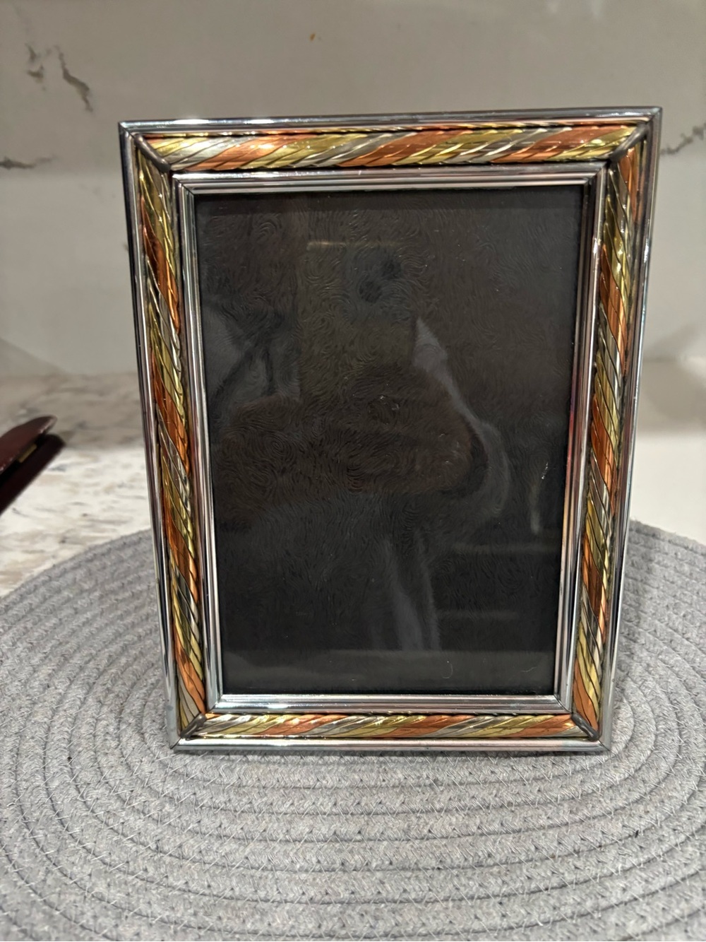 Multi-Tone Metal Braided Picture Frame - Accent Home Décor